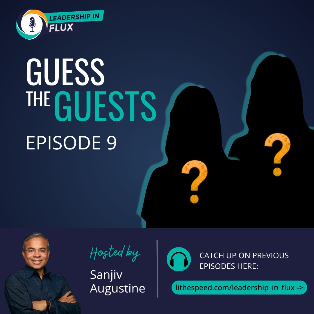 lithespeed's tweet photo. 🎙️ Guess the Guests!

Our next episode of Leadership in Flux features two leaders who are helping shape how organizations approach transformation, not as a one-time initiative, but as an enduring capability.

Any guesses?

#leadershipinflux #guesstheguest #transformationleaders https://t.co/x9EwfrOJjg