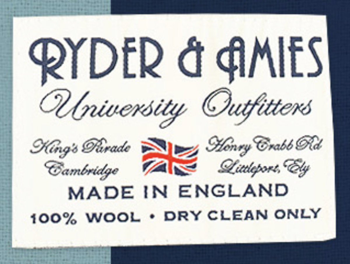 DylanMinett's tweet photo. @Tomsconcepts @claydon_calder First image is from a tie for sale on eBay, although I don’t know its age. Second image is of the label currently used on their scarves, as shown on their website. https://t.co/O5B0PqhCNo