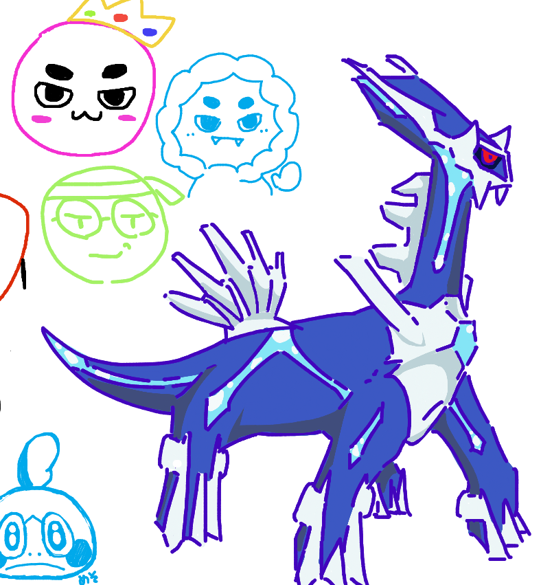 shdw387's tweet photo. 絵チャでディアルガ描きました！
ときのほうこう！ https://t.co/VgFq7OVViA
