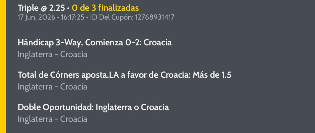 cabraloscarcito's tweet photo. Acá les dejo para doblegar 
Ustedes pueden agregar algo más o como
Quieran. 
 
🏴󠁧󠁢󠁥󠁮󠁧󠁿 vs 🇭🇷 https://t.co/iZmCOC0JyG