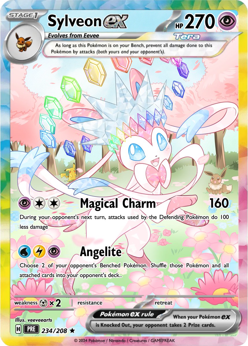 veebcrry's tweet photo. The irresponsible devil on my left shoulder: New exclusive Sylveon card. Must buy 👀

The responsible angel on my right shoulder: 900 euro for a single piece of cardboard is ridiculous. We're drawing our own exclusive Sylveon.

#pokemon #pokemonart #sylveon https://t.co/PpFw4Hlgkf