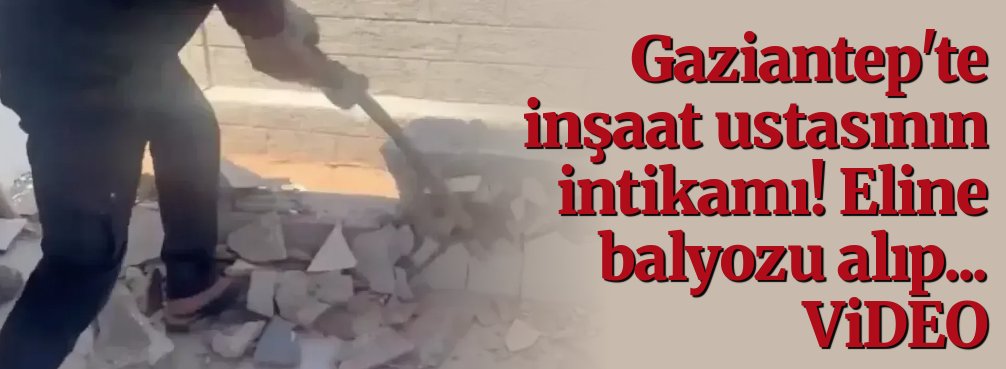 gaziantepolusum's tweet photo. Gaziantep'te inşaat ustasının intikamı! Eline balyozu alıp... ViDEO
https://t.co/wxmKdhlstS
#inşaat #usta #kriz #yıkım #borç #tahsilat #video #viral #intikam #balyoz #Gaziantep #SonDakika #SICAKHABER #gündem #güncel #dikkat #Haber #deprem https://t.co/cjKUzRj61H