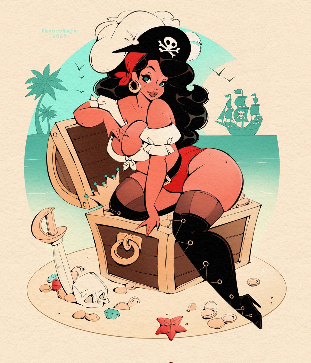 Favorskayapinup's tweet photo. pirate x treasures 🏴☠️🏝️
#pirategirl #pirate #digitalart #characterdesign #pinup #artㅤㅤㅤㅤ https://t.co/xB9yiMqp6a