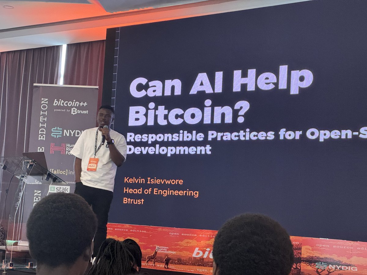 rakgatjane's tweet photo. Day 1 of @btcplusplus was ⚡️⚡️⚡️.
In a room full of great developers, you can’t help but applaud the great work.
Arggg man African developers are really doing great stuff mannn…
Realised, there was no time for content 😅
#Bitcoininkenya https://t.co/84aAVKIELK