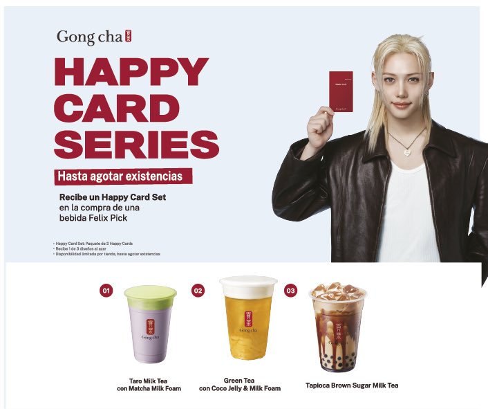 Gongchamex's tweet photo. ¿Están listo?⚠️

A partir de este viernes 19 de junio visita nuestras sucursales y obtén tu Happy Card. Incluye dos  photocards coleccionables. 

Recuerda que son limitadas.

Conoce tu sucursal más cercana: 
https://t.co/313XMv088N

#straykids #Gongchavibe 
#Felix  #FelixxGongcha https://t.co/m3f1w9W0Mp