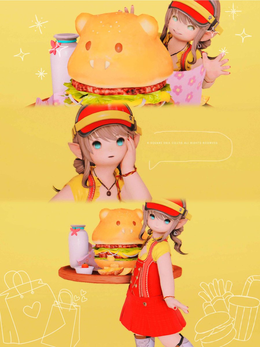 Lydia_s88's tweet photo. #おはララ #FF14 #ララフェル　
🍔🍟 https://t.co/K2JGPUEGmW