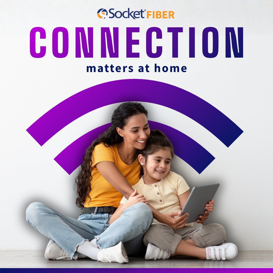 Socket's tweet photo. From movie nights to homework help to catching up after a long day—connection means more when it brings everyone together. ❤️

With fast, reliable fiber, you can count on the moments that matter most. Check availability at https://t.co/pdxsM9j7vh https://t.co/oxe2RLOuGy