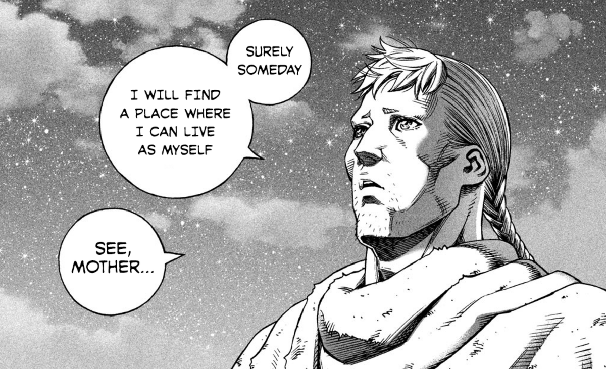 FennelMist's tweet photo. vinland saga actually a decent example here, I get the hate for the tumblry trans woman who is actually just a man depictions but I think it's also super reductive the arguments some people seem to make that its like inherently offensive to portray a trans woman who isn't passing https://t.co/5mB3k8B8WC