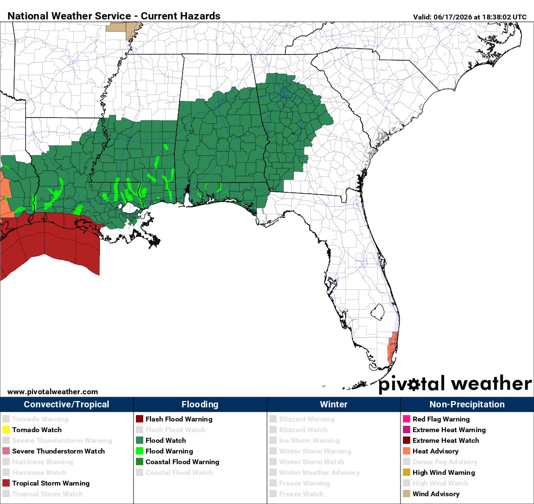ARTHUR AND ALABAMA: Scattered storms continue mainly over South Alabama ...