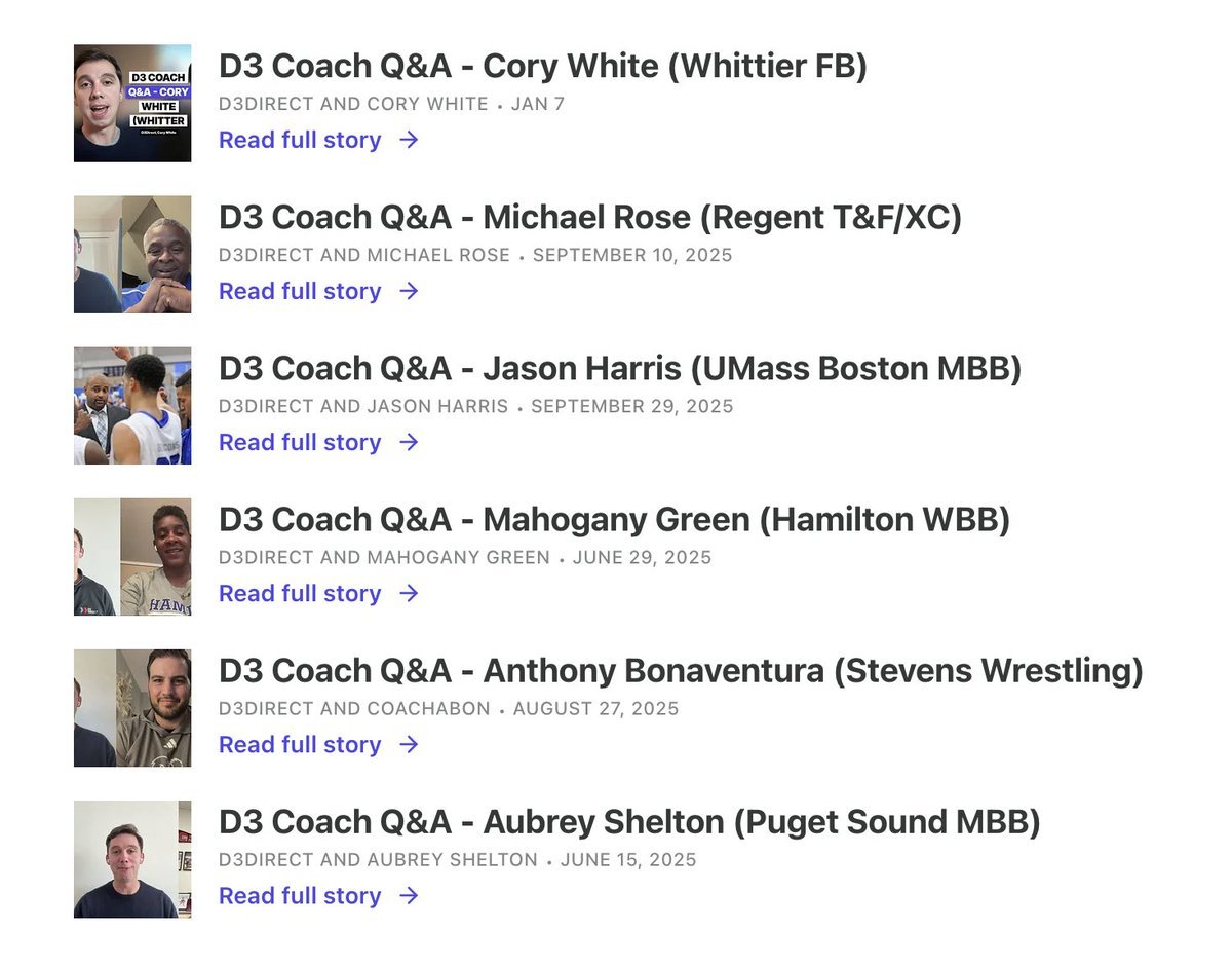 D3Direct's tweet photo. Looking for our next D3 Coach Q&amp;A guest

Who should we interview?

Let us know 👇 https://t.co/Mj9bEnZ5WF