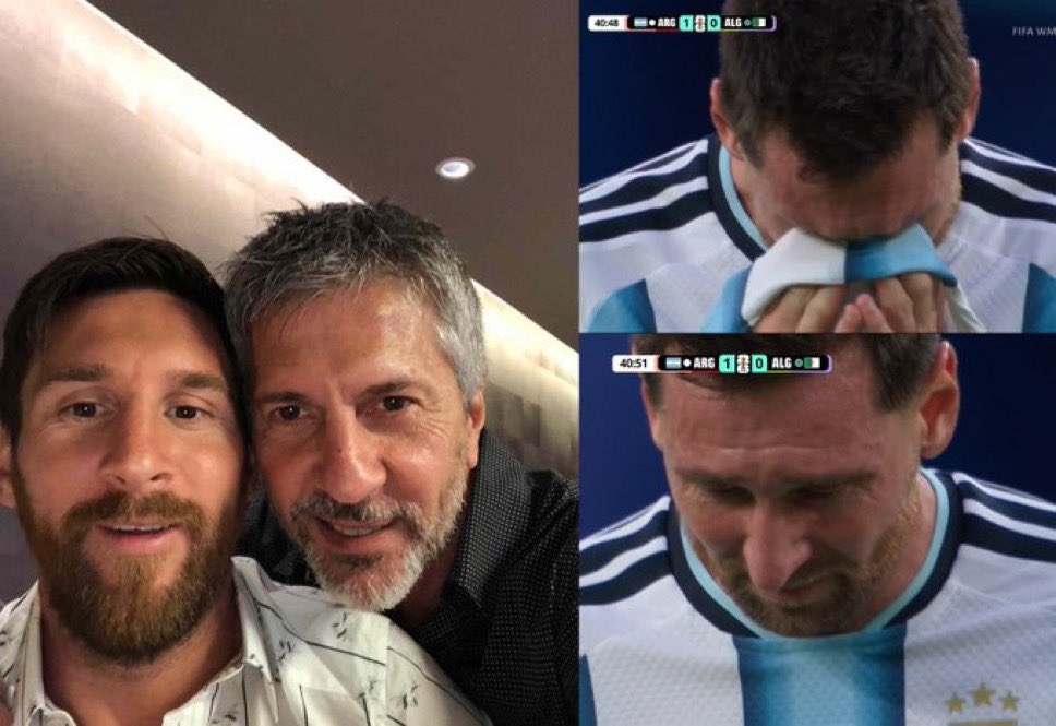 FrenchRapUS's tweet photo. 🚨 LIONEL MESSI TRAVERSE UNE PÉRIODE TRÈS DIFFICILE EN PLEINE COUPE DU MONDE ! 

Son papa est confronté à un grave problème de santé et son état s’est aggravé ces dernières heures 💔

Ce qui explique pourquoi l’Argentin a pleuré après son but cette nuit… https://t.co/AQ99CC6ro3