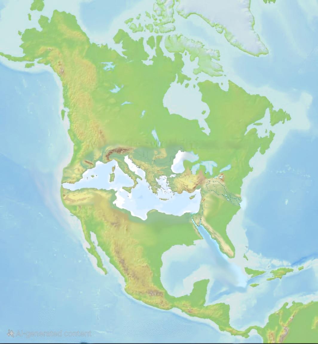 onlmaps's tweet photo. If the Mediterranean Sea were located inside North America https://t.co/OLUnrVvAdA