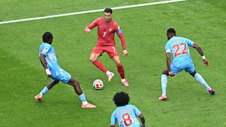 rishanraseek's tweet photo. "FULL TIME 🚨
Portugal held by DR Congo!
Late drama in World Cup ⚽🔥"

#fifa #fifaworldcup #fifa2026 #portugal #drcongo #Panamá https://t.co/qMNTC9bY0q