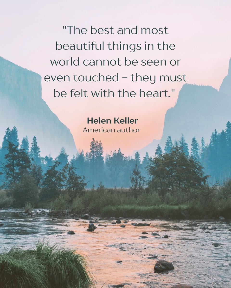 VitoDipierro's tweet photo. "The best and most beautiful things in the world cannot be seen or even touched - they must be felt with the heart."
— Helen Keller
#instaquote #wisdom #quoteoftheday https://t.co/X4quN8RUSJ