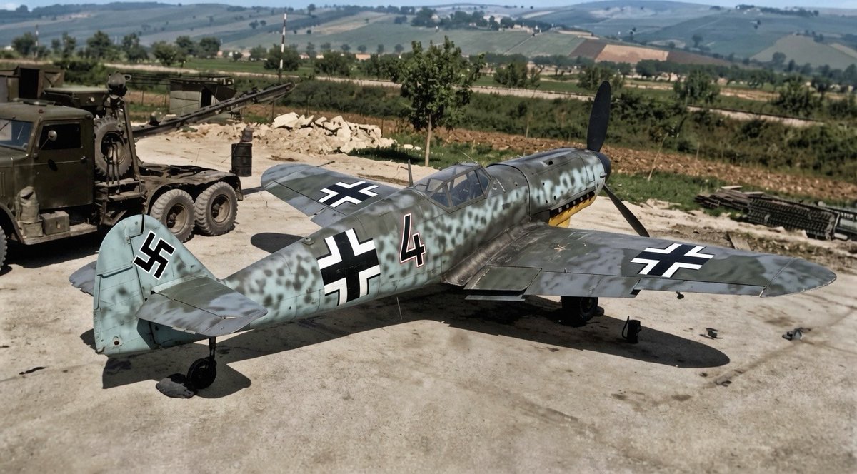 Retromania_Jr's tweet photo. The newest Bf 109G versions (G-6, G-10, G-14). 
#WWII https://t.co/hXFffiheUK