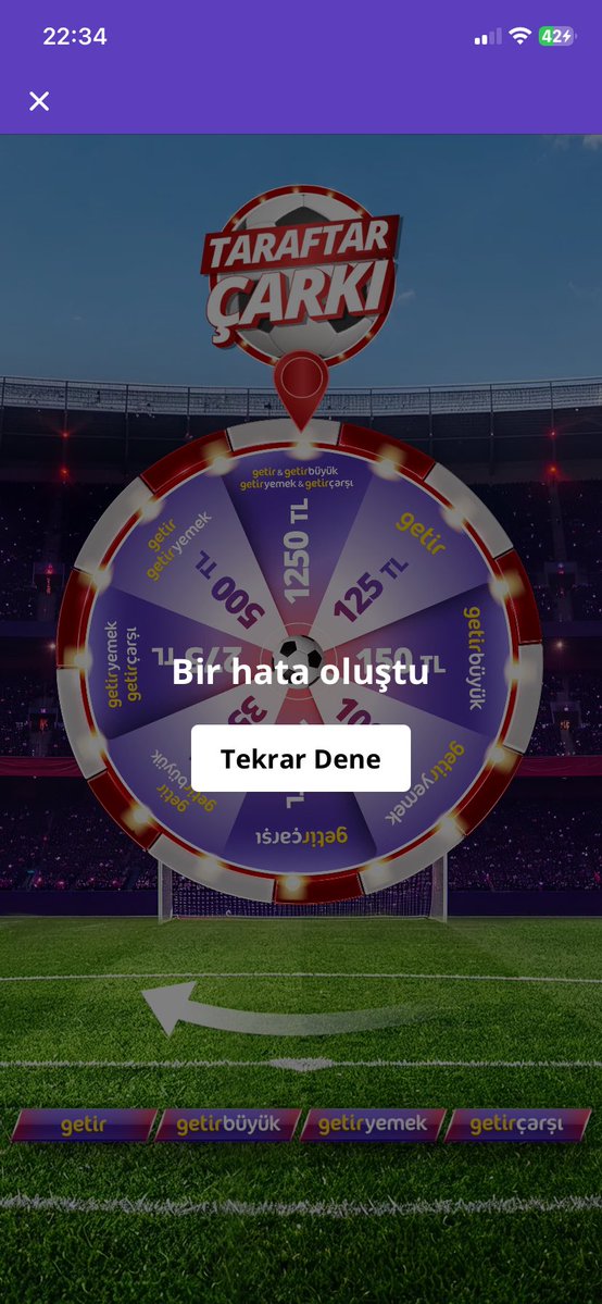 ms_culers's tweet photo. ABİ 1250 TL KAZANDİM HATA OLUSTU DEDİNİZ PARAMİ VERİN @getir https://t.co/7QxCBEgK7o