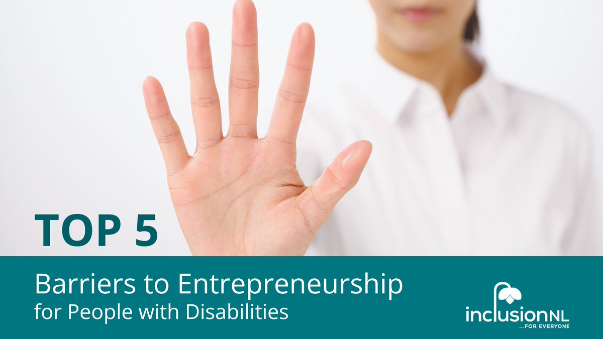 inclusionNL's tweet photo. Top five barriers to entrepreneurship for people with disabilities:
⛔Lack of access to funding opportunities
⛔Inaccessible physical environments
⛔Communication challenges
⛔Lack of mentorship support
⛔General underestimation of abilities
(2/3) https://t.co/09TrqIAZkQ