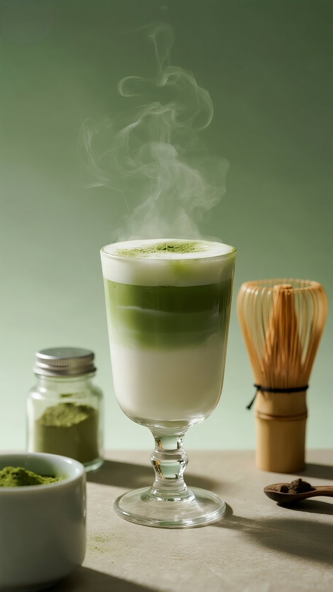 HAHA12468433's tweet photo. Making a creamy iced matcha latte in 2 mins: Brew matcha powder with hot water, add ice, pour in oat milk u0026 a dash of vanilla syrup—perfect for hot afternoons! https://t.co/3ngBluB8vT