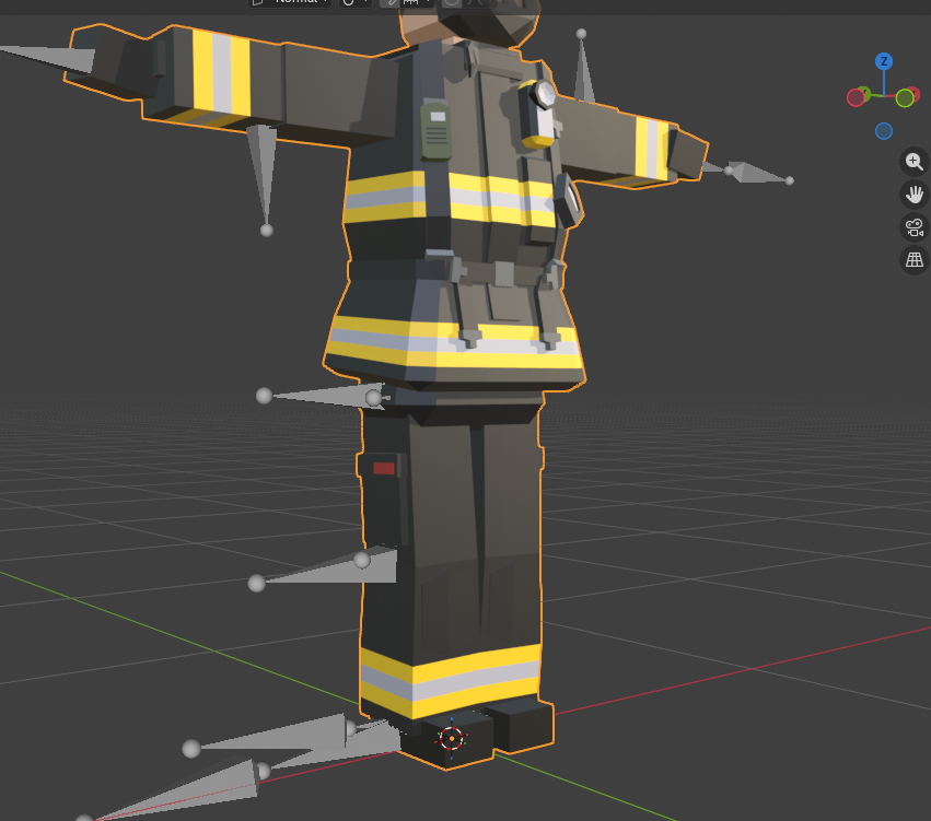 th3oLee's tweet photo. Working on the French firefighter uniform in Blender for my RTS game. What do you think of the design so far? #gamedev #buildinpublic #godot #blender https://t.co/XzA5EQXVaF