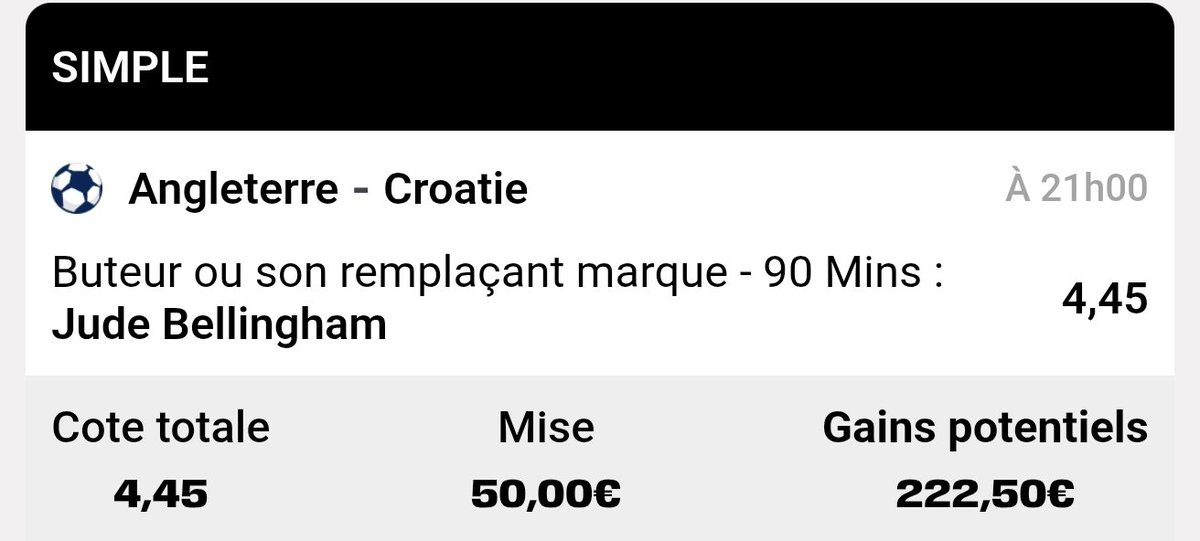 pronoland_'s tweet photo. Coupe du monde, Angleterre vs Croatie

Bellingham ou remplaçant à 4.45
Reece James ou son remplaçant décisif à 5.20

Je suis presque anglais donc faites moi confiance 😁 

Offre Unibet: 1er dépôt doublé en freebet jusqu'à 50€
https://t.co/fAQ6xv5CKW

Offre Winamax: Jusqu'à 100€ remboursé sur le 1er pari + 50€ en freebet
https://t.co/CUgNOJD6lw

❤️/RT si tu suis !