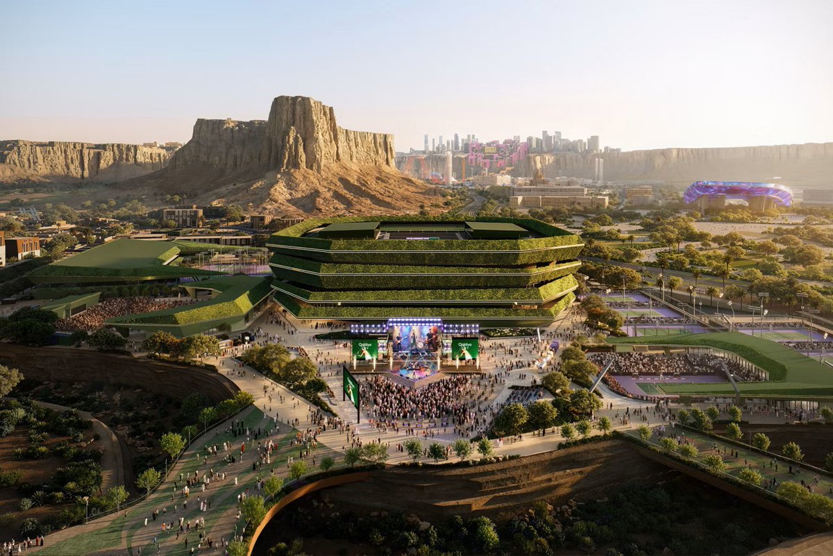 SaudigulfProjec's tweet photo. Qiddiya Investment Company (QIC) has announced the development of the National Tennis Centre (NTC), a landmark sports and entertainment destination that will serve as Saudi Arabia’s premier venue for international tennis competitions, elite athlete development. https://t.co/JHd4A4Eov6
