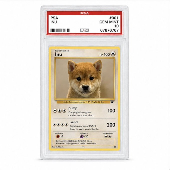 finn0nacci's tweet photo. So you are telling me I can buy a nominal share of the first digitized PSA10 Inu card? 

Yep. https://t.co/QltwNtk3ce