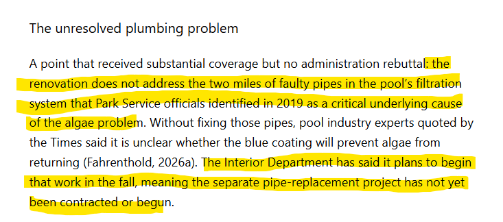 dapapa69's tweet photo. @YahooNews Honest reporting would've disclosed work on the filtration system isn't starting until later in the year. https://t.co/Sh0ItF9CV9