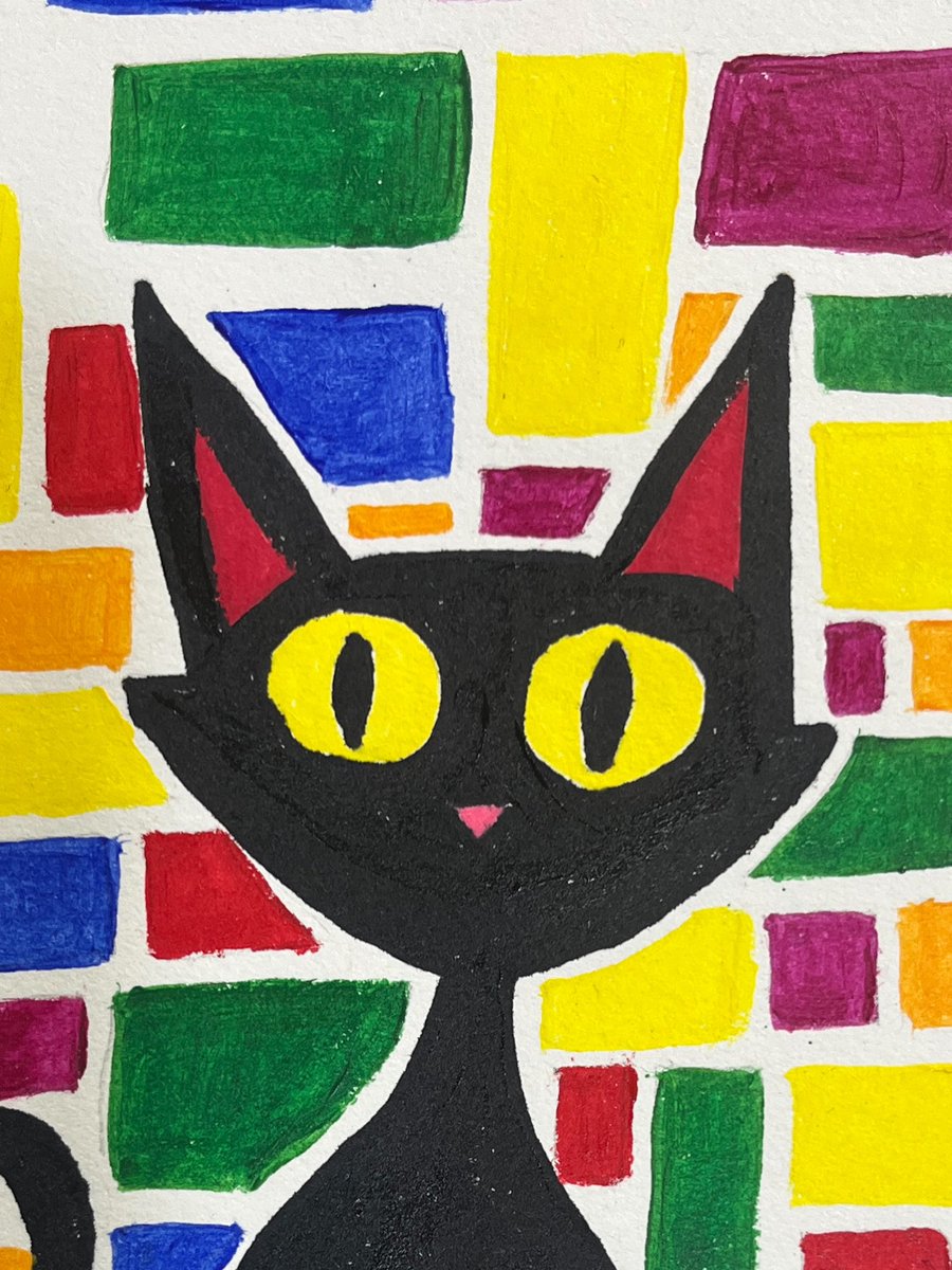 aloiye_vaa's tweet photo. Le chat 🐈‍⬛ 
Acrylic on paper by me! 😃 https://t.co/qcS6wbYcn7