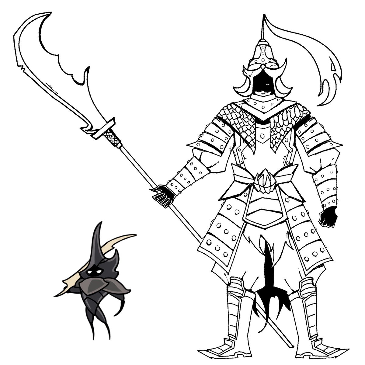 Machine_I_am_me's tweet photo. Watcher at the Edge gijinka concept https://t.co/2MvhARD155