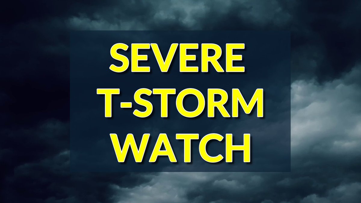 LVCountyEOC's tweet photo. THE NATIONAL WEATHER SERVICE HAS ISSUED SEVERE THUNDERSTORM WATCH 343 IN EFFECT UNTIL 10 PM THIS EVENING.

Continue to monitor by watching the local news channels, tuning into National Weather Service, and/or your mobile apps. https://t.co/ge0tpFtCLK