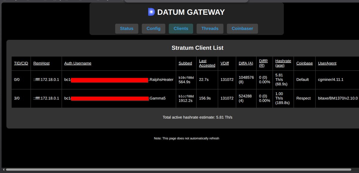 read89md's tweet photo. @start9labs thank you for the work you do and happy to report a new Datum Gateway miner now online ๐
Its not about the hash rate, but shows that anyone can do it
was also an epic learning curve and teaches you alot about bitcoin https://t.co/isJ2IBBbRA