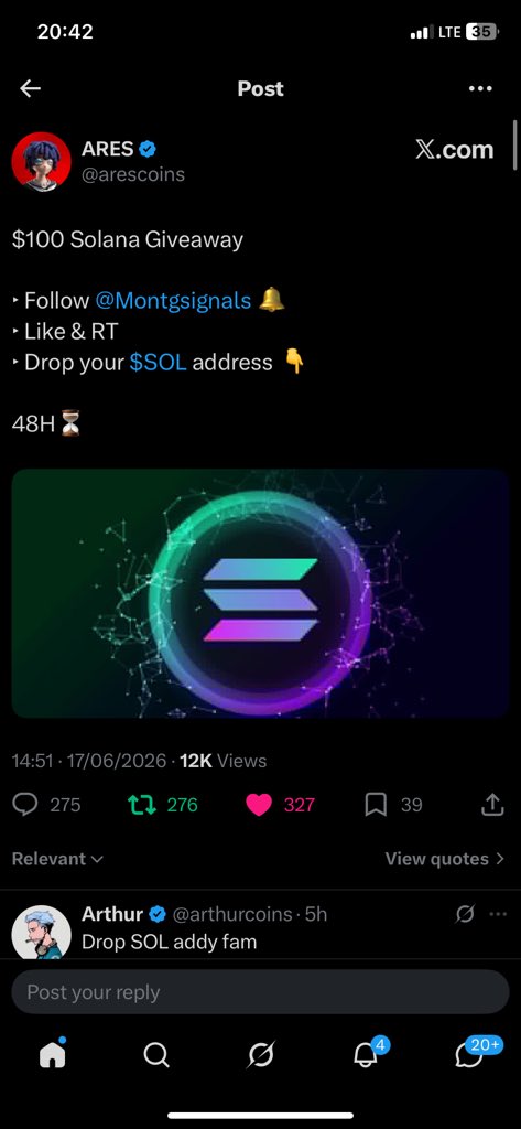 SM0001111's tweet photo. @arescoins @Montgsignals All tasks done ✔️ @arescoins 

2G3qeXH8HaECxPSRhgCC784x9SbXX4zygzEbaEfogUv7

I pray this is real 🙏🥹. https://t.co/PfheRjctRd