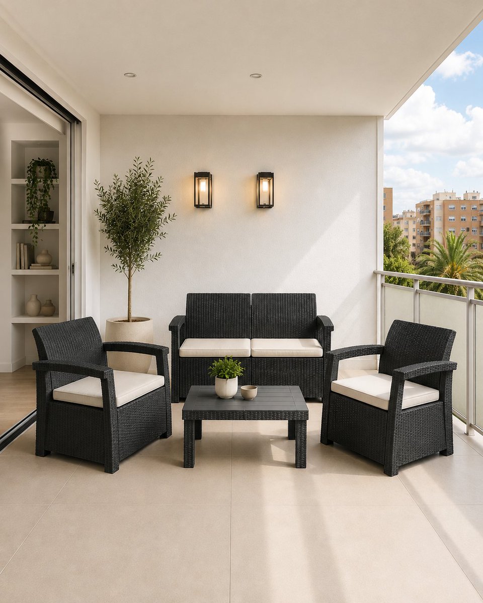 Mueblix's tweet photo. ☀️ Dale un nuevo aire a tu terraza con el conjunto de jardín RaIeros.

La combinación perfecta de diseño, comodidad y funcionalidad para disfrutar del exterior.

🛒 https://t.co/PH7wlBiY7u

#MueblesDeJardin #Terraza #DecoracionExterior https://t.co/36OukH1QDo