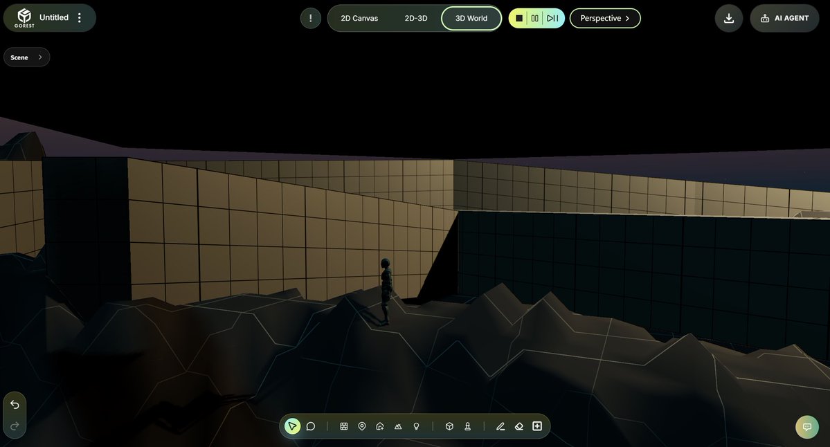Gorest_AI's tweet photo. We’ve kept adding more features to make 3D creation as intuitive and accessible as possible. Things like lighting, materials, water, and other rendering effects can now be easily sketched out in your draft and generated in real time. https://t.co/7kG15hoxuu