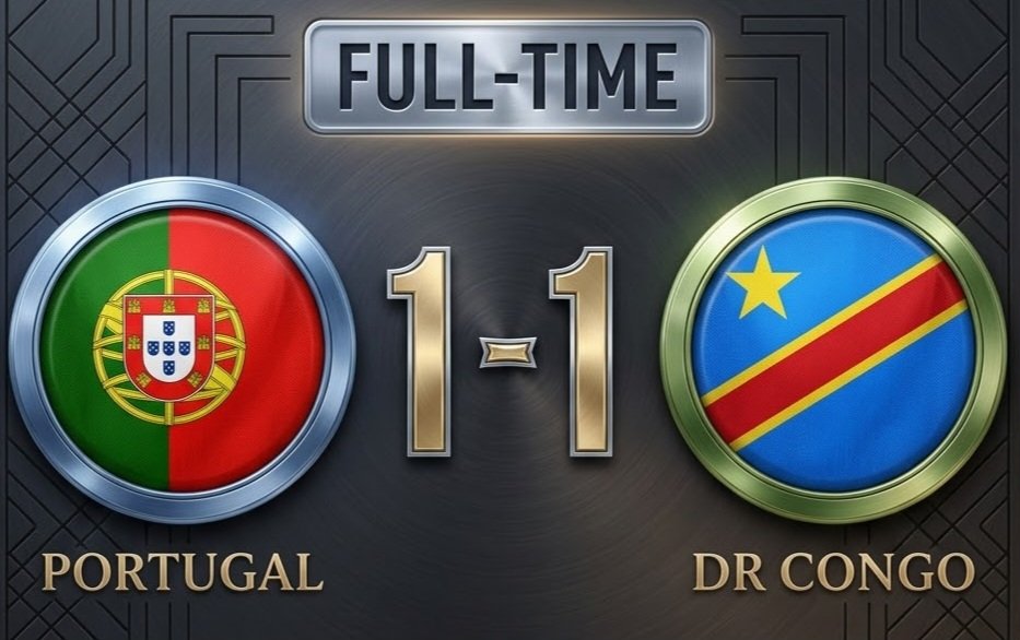 stsuman24's tweet photo. போர்த்துக்கலுக்கு அதிர்ச்சி வைத்தியம் கொடுத்த கொங்கோ! 🔥

#FIFAWorldCup2026 தொடரின் Group K பிரிவில் நடைபெற்ற பரபரப்பான போட்டியில் பலமிக்க போர்த்துக்கல் அணியை 1 - 1 என சமநிலையில் தடுத்து நிறுத்தியது கொங்கோ 

#Portugal #DRCongo #GroupK #FootballNews #STSumanJournalist https://t.co/136hjppOSX