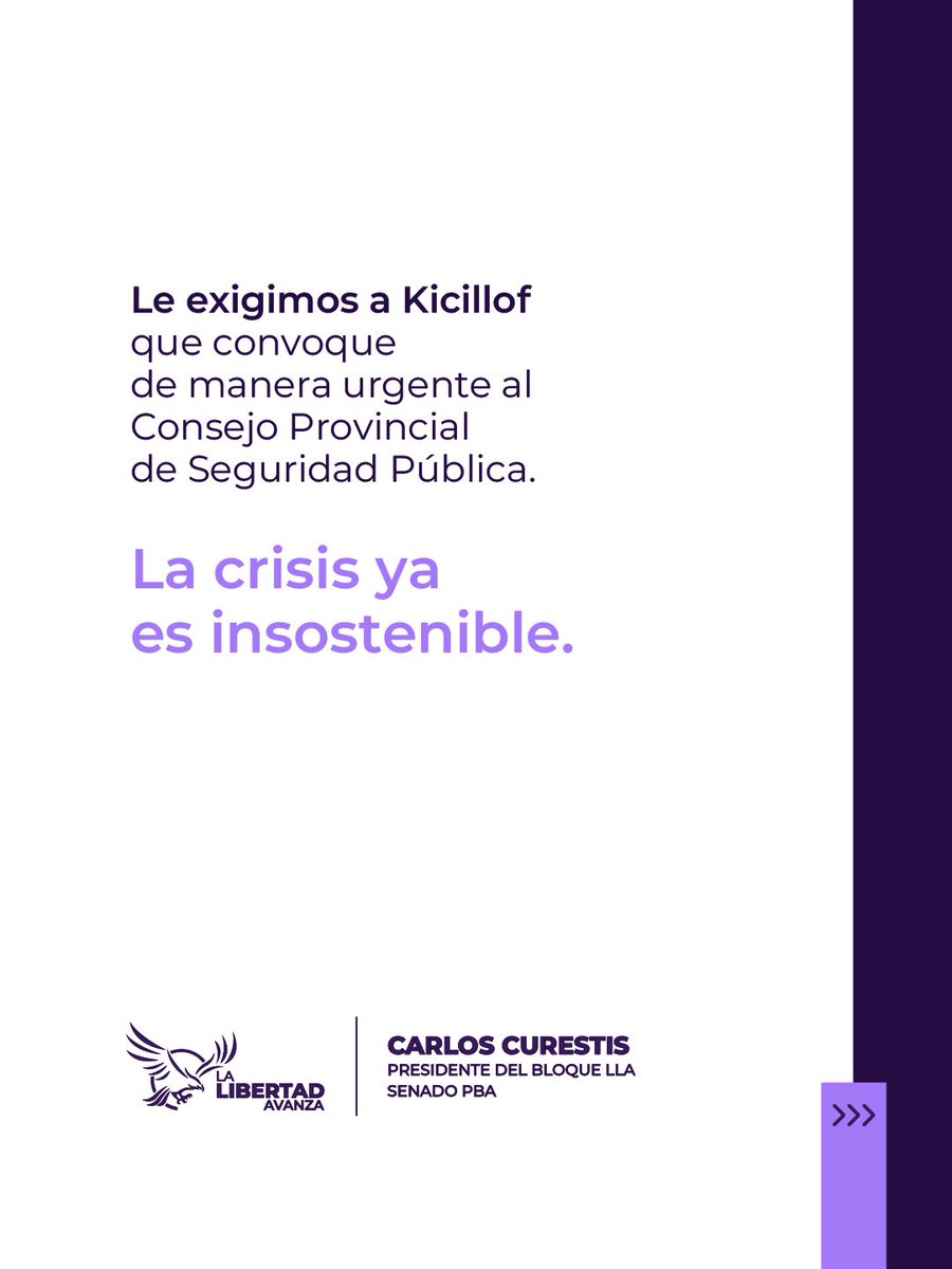 CarlosCurestis's tweet photo. La inseguridad en la Provincia ya no admite más excusas.

Por eso presenté un proyecto para exigir la convocatoria urgente del Consejo Provincial de Seguridad Pública, una herramienta creada por ley para coordinar una estrategia integral contra el delito y que hace años permanece sin funcionar.

Mientras los vecinos viven con miedo, el gobierno bonaerense sigue sin utilizar los mecanismos que tiene a disposición para enfrentar esta crisis.

La herramienta existe. La emergencia también.

Lo que falta es decisión política.