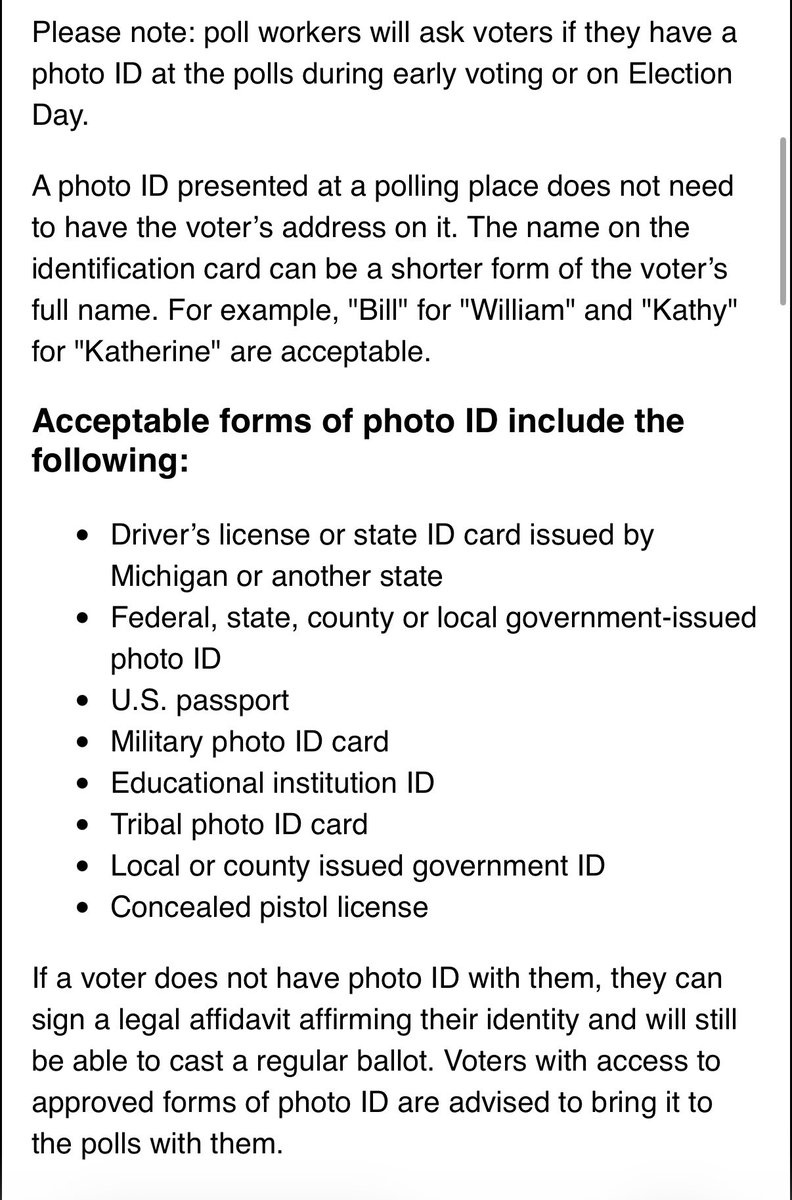 shoesonplease's tweet photo. Michigan Secretary of State, Jocelyn Benson, supervising her own election for governor, wants every one to know you don’t have to have ID to vote: https://t.co/yr8HqGa3x8