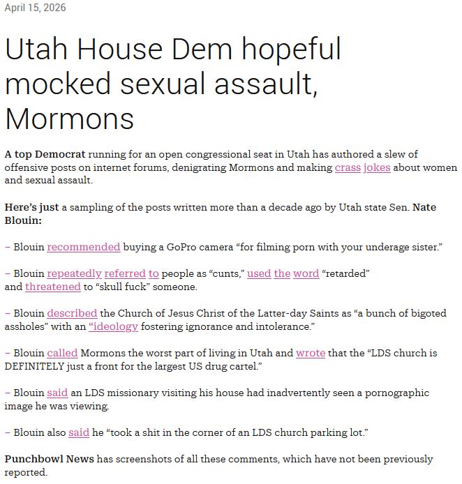 TheLemonite's tweet photo. @NateForUtah Nate Blouin? The guy that recommended using a GoPro camera "for filming porn with your underage sister"?

You don't say! https://t.co/afb71ydcfZ