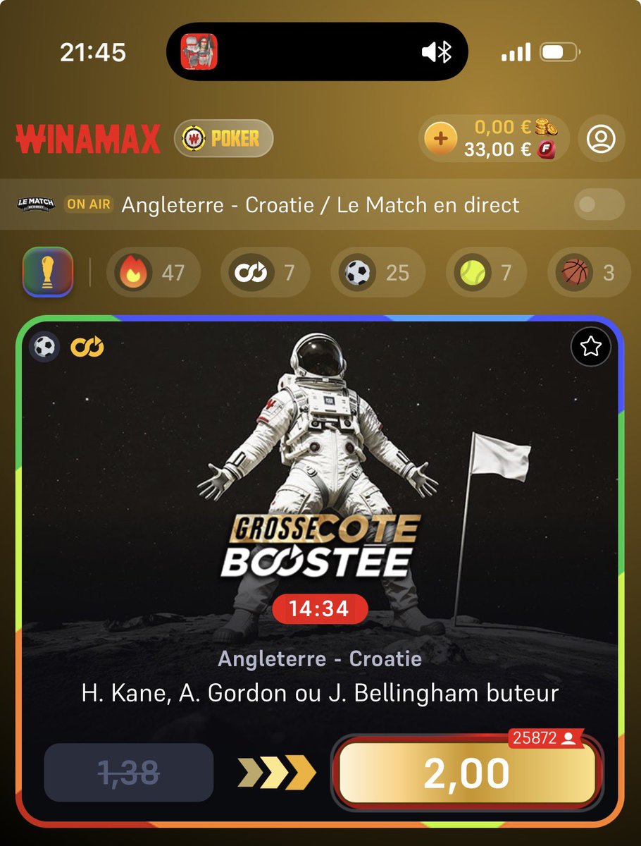 RSBetting_'s tweet photo. @WinamaxSport vous êtes quel genre de sombres humains ? 

Ça fait 4 jours que je n’ai pas accès au côte boost, j’ai fais exprès de mettre mon compte à 0€ et la vous me remettez les boosts pour pousser les clients à déposer, ça devient grave de votre part.. 

RT UN MAX ♻️ https://t.co/O7a3uILDND