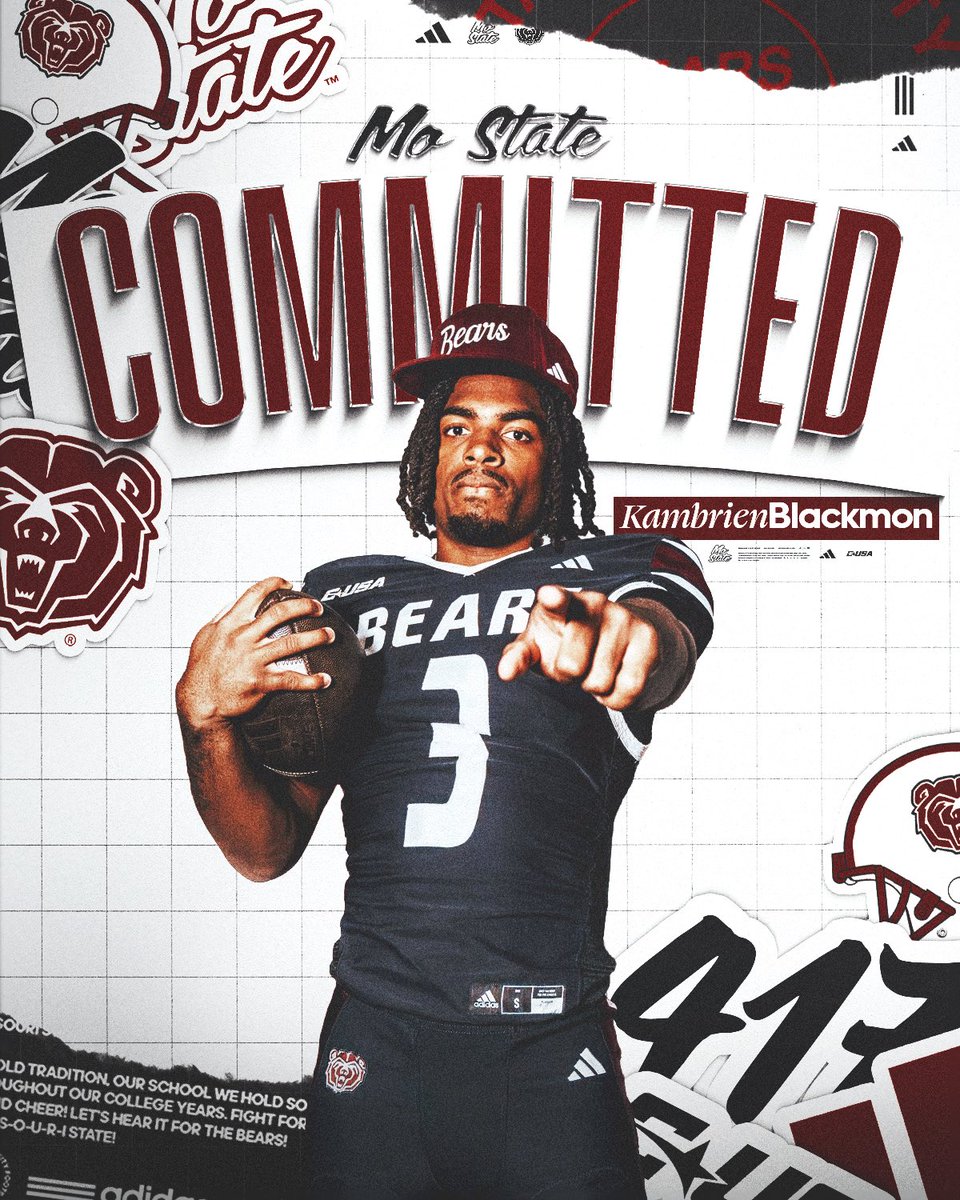 Kambrien3's tweet photo. I am glad to say I am 100% committed‼️🐻#BLUURRR @MoStateFootball @CoachJayWalker @CoachKMcDaniel @Buck_James212 @Recruit_TheCats @ConwayAthletics https://t.co/r0gAF19N1L