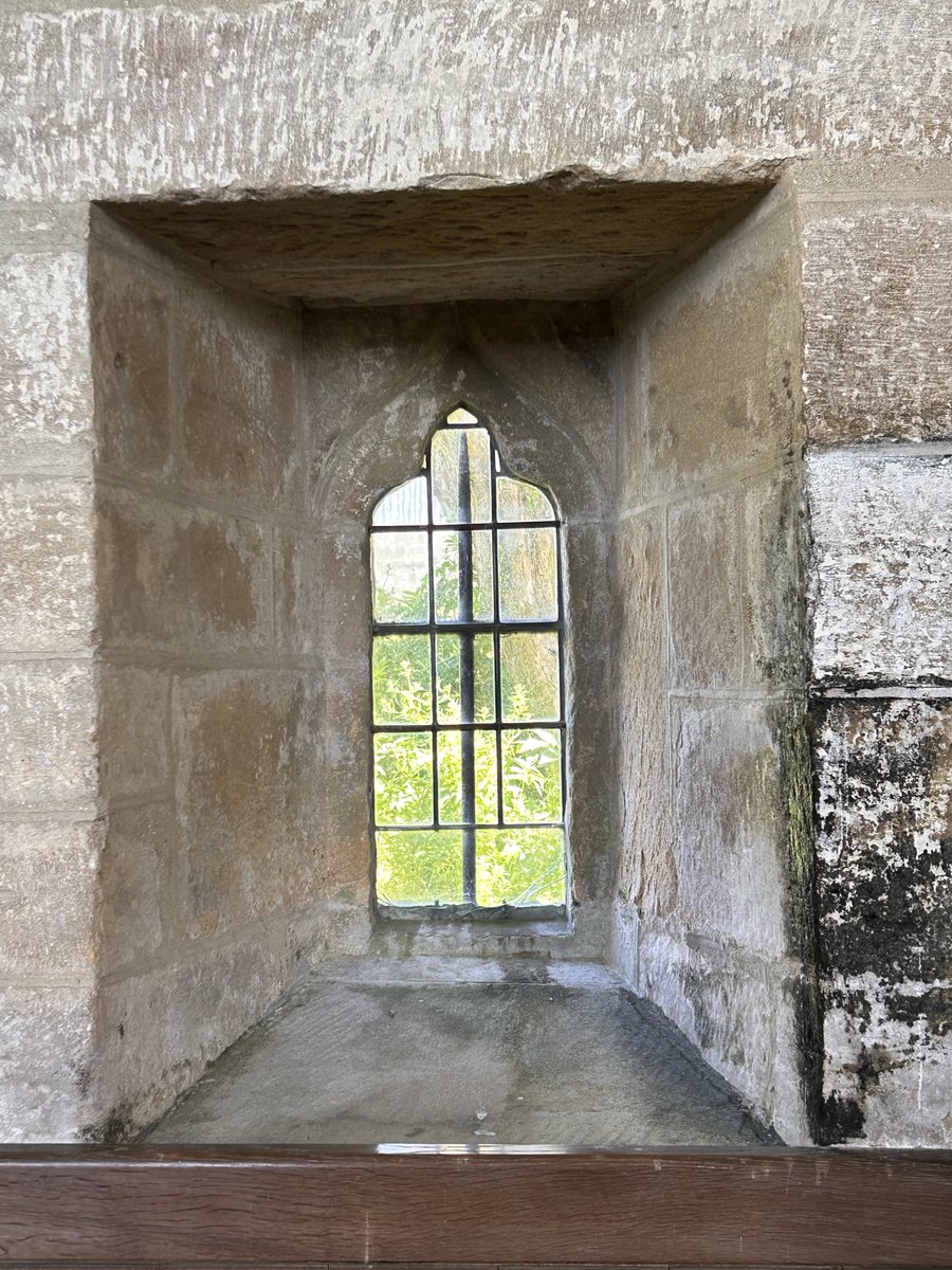 cmcayley's tweet photo. The glorious rural simplicity of St Wilfred’s Church, Kirkharle, where Lancelot ‘Capability’ Brown was baptised. The light through the leaded windows, and the verdant green outside, were beautiful today. #Kirkharle #CapabilityBrown @TyneSnapper https://t.co/fiw17wxnhO
