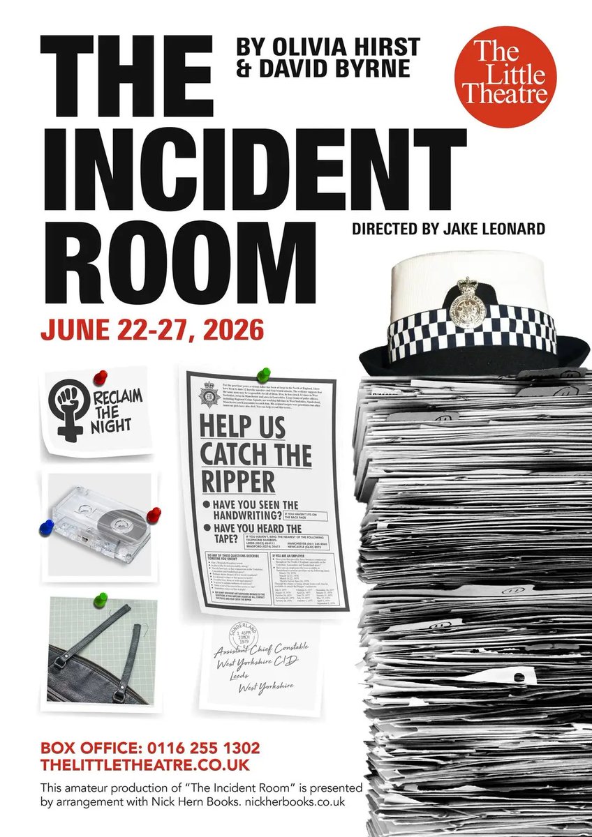 don_dave1's tweet photo. One of the most famous manhunts in police history is coming to Leicester next week. Book tickets now for "The Incident Room" at @thelittleleics here: https://t.co/tne8VWkdXO https://t.co/9XL3RNciH3