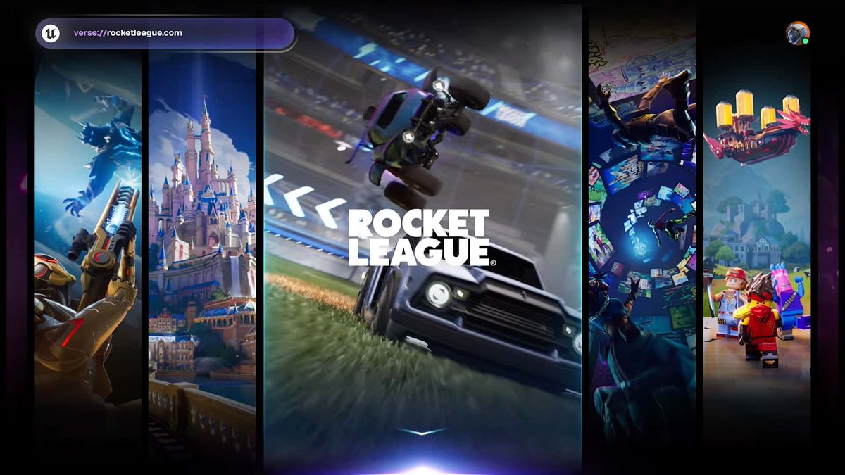 graphe_t's tweet photo. @Derpens23 Pretty sure this is planned for the future, the Rocket League UE6 reveal showed some form of menu that looks to be a sort of launcher that has RL, BR, UGC and Lego as all seperate options.

They might each have their own lobbies https://t.co/n155QhgdoN