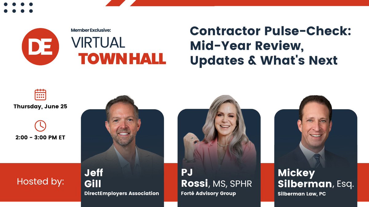 DirectEmployers's tweet photo. 2026 has already brought massive shifts to federal contractor compliance—from AI regulations to VEVRAA updates. Are you actually prepared for Q3 &amp; Q4?

Join our experts for a one-hour briefing to get your compliance roadmap!

Register now: https://t.co/Dz6vLkvRnI https://t.co/fE1i41BhjH