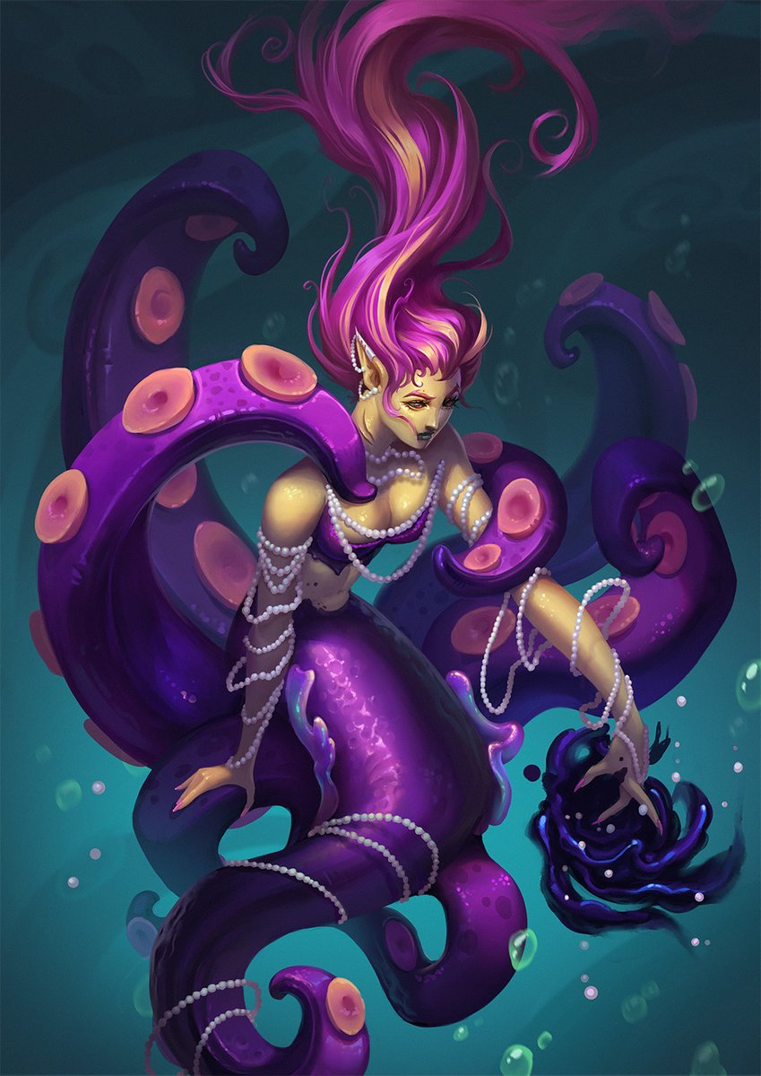 CastoniaArt's tweet photo. I drew this for Mermay, but couldn't manage in time. It's summer though so I hope it still counts 🥲#mermay https://t.co/94IAaK4Ps5