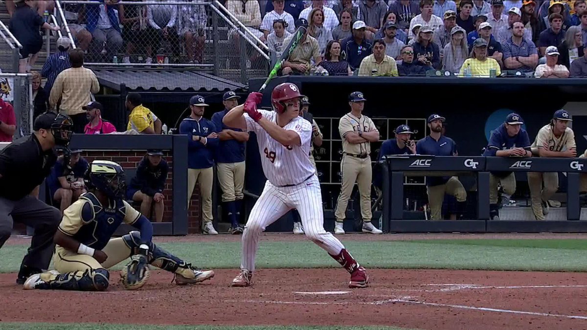 TRowOU's tweet photo. Tonight @OU_Baseball will be playing its 10th game of the NCAA Tournament, with 7 of those 10 games against the SEC Champs (UGAx2), ACC Champs (GTx3) and Big 12 Champs (KUx2). https://t.co/UcAbX7DAiw
