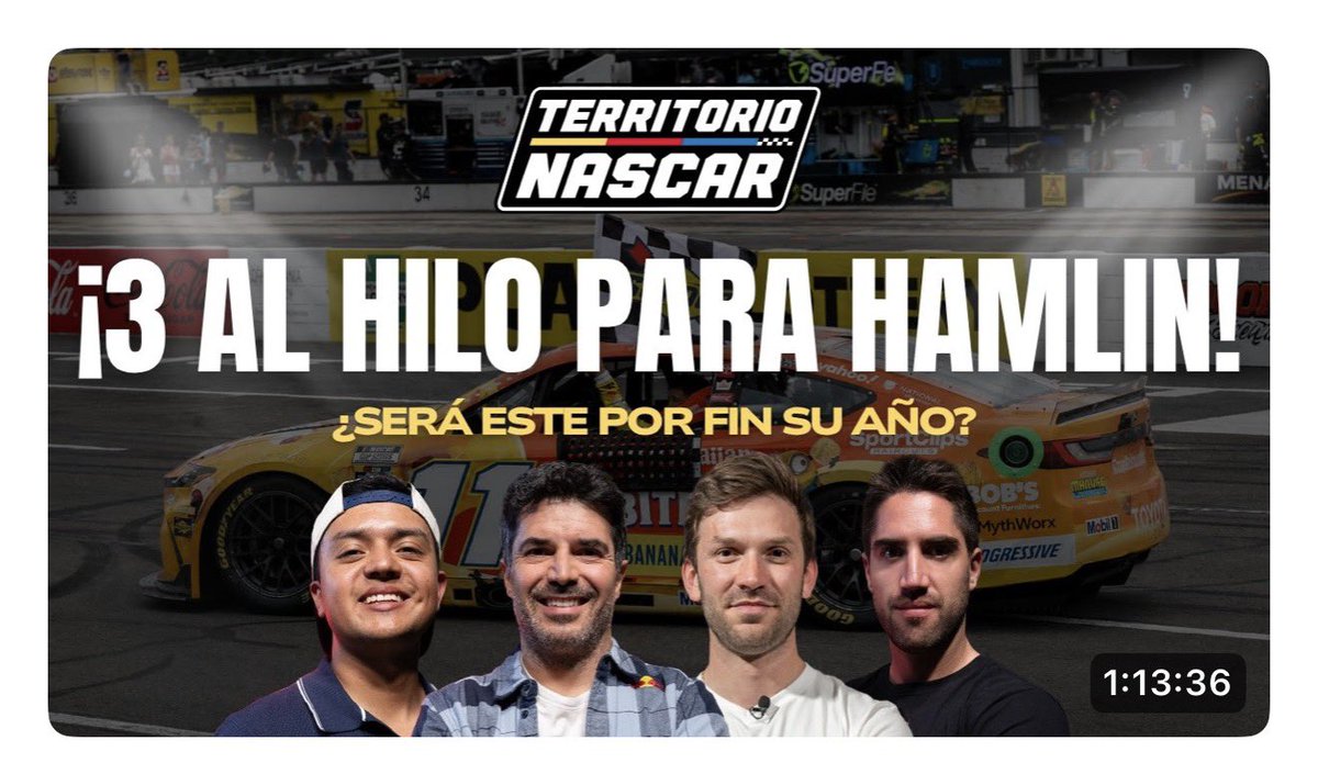 Daniel_SuarezG's tweet photo. Arranca el primer podcast de NASCAR en español! 🎙️ https://t.co/bron1EUHOj
Analisis, historias desde dentro del garage y la voz de quienes viven NASCAR desde la pista. Esto es Territorio NASCAR! No te lo pierdas! 😉👏🏽 https://t.co/USEUx4bwpx