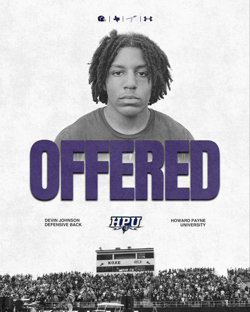 Alvarado_FB's tweet photo. 𝐎𝐅𝐅𝐄𝐑𝐄𝐃 

2027 Devin Johnson (@DevinJ2330) received a huge offer from Howard Payne University. Congrats Devin!
Continue to put the work in! 🏹🆙

#AlvaradoExcellence #TR1BE #LFO https://t.co/Hr1uhdBw4B