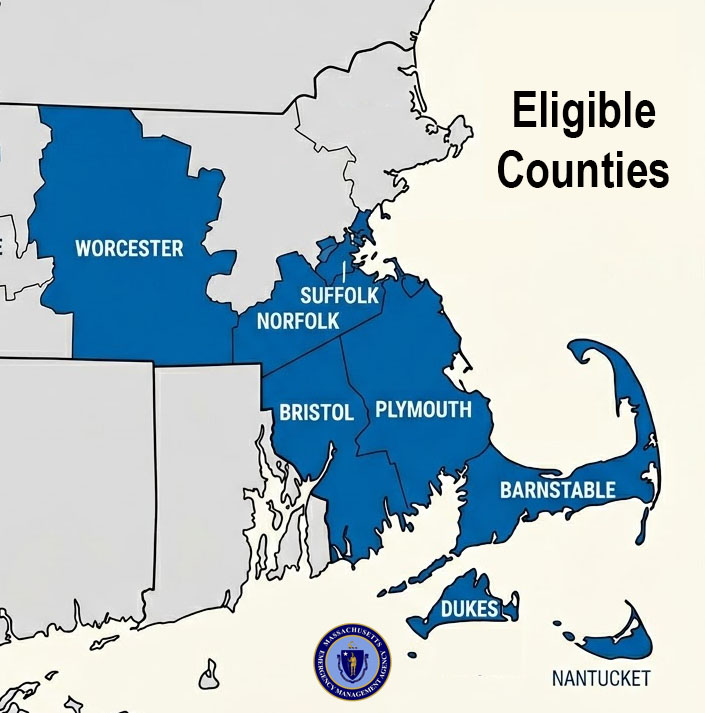 Map of eligible counties