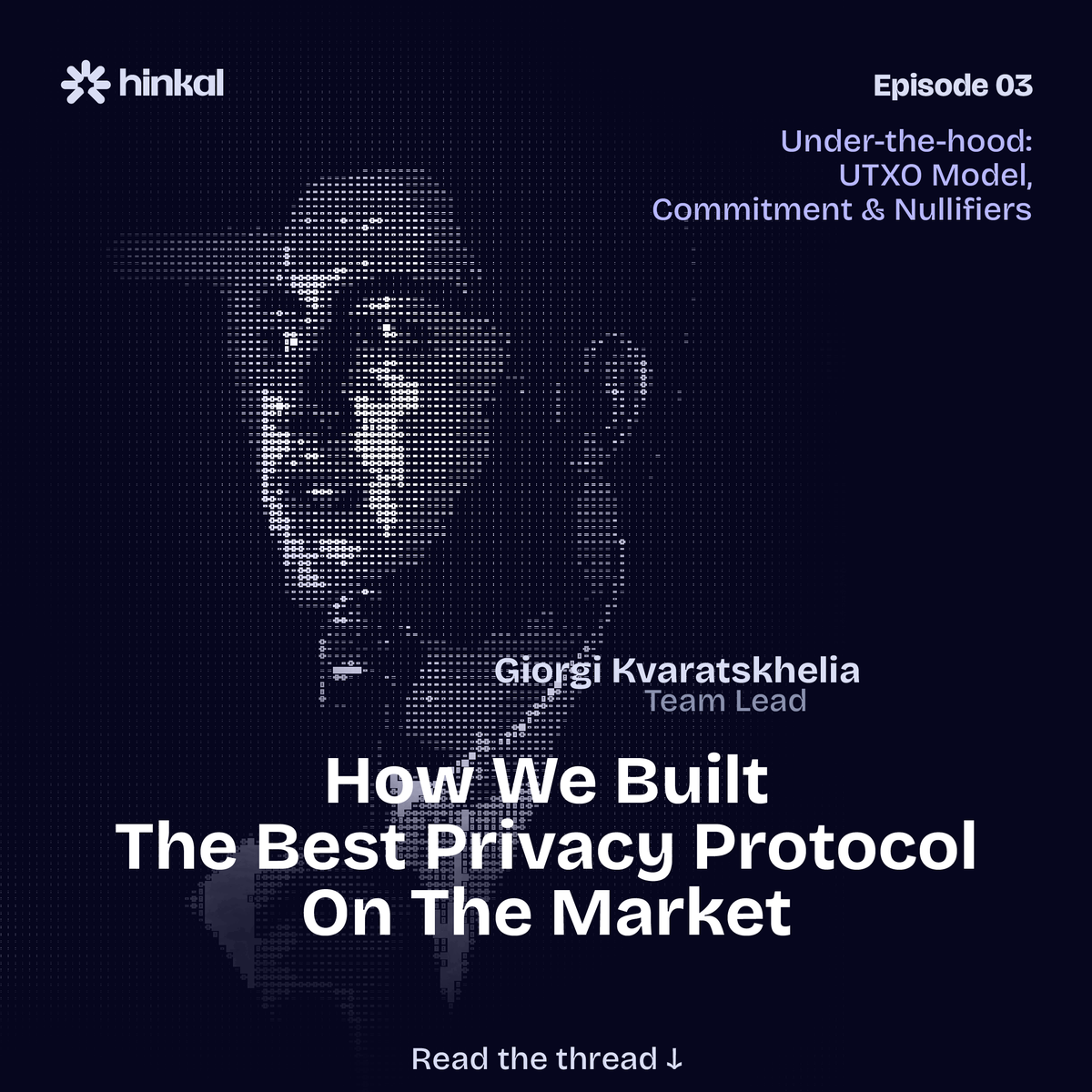 hinkal_protocol's tweet photo. A zero-knowledge proof can keep a transaction private. But a proof needs something to prove.

What it proves depends entirely on how the private state is structured. That structure is what lets value be held, sent, and received in private, party to party, not just shielded on and off a public chain.

How We Built The Best Privacy Protocol On The Market

Signature series,
Episode 03: UTXO Model, Commitments & Nullifiers
With Giorgi Kvaratskhelia (@georgekvara3)

Thread ↓